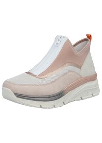 Rieker Boots zonder sluiting , sleehak, vrijetijdsschoen, high top sneakers, ritssluiting dames enkellaarsjes maat 41 beige