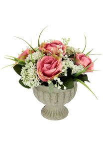 I.GE.A. Kunstplant Arrangement rozen in bokaal (1 stuk) kunstplanten paars