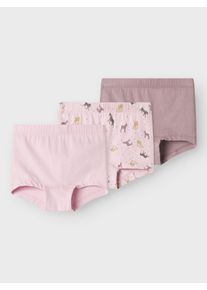 name it Hipster NMFTIGHTS 3P CORSAGE HORSE (set, 3 stuks) meisjes onderbroeken maat 86 roze
