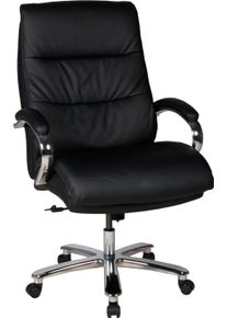 Duo Collection Bureaustoel Bureau stoel Federico 180 kg Federkern, tot 180kg, robuust (1 stuk) bureaustoelen maat Imitatieleer zwart