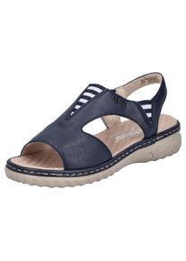Rieker Sandalen , zomerschoen, sandalette, instapschoen met contrasterende siernaad dames sportieve sandalen maat 39 blauw