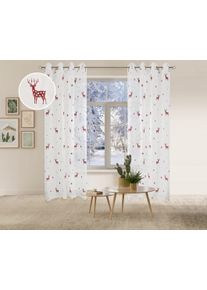 my home Gordijn Eland (1 stuk) kant & klaar gordijnen maat 3 rood