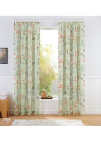 my home Gordijn Bosdieren Kindergordijn, bedrukt, verschillende maten (1 stuk) kant & klaar gordijnen maat 3 groen