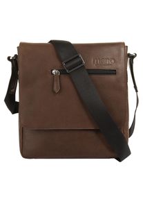 mano Schoudertas echt leder unisex tassen maat Onesize bruin