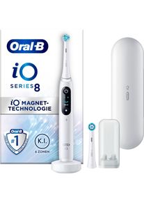 Oral-B Oral B Elektrische tandenborstel IO 8 met magnet technologie, 6 reinigingsstanden, kleurendisplay & reisetui mondverzorging wit
