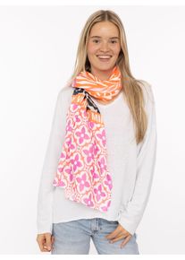 Zwillingsherz Sjaal Viscose Mix "Animal Block" dames sjaals roze