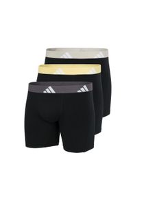 adidas Sportswear Lange boxershort Active Flex Cotton elastisch, logoband, sportieve look, zonder opening (Set van 3) heren lange onderbroeken maat M