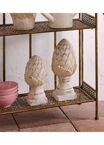 I.GE.A. Decoratief object Dennenappels (set, 2 stuks) woonkamer beige