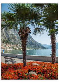 Artland Print op glas Gardameer Limone sul in verschillende maten glazen artprint multicolor