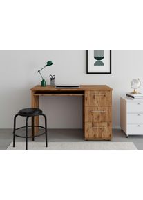 VOGL Möbelfabrik Bureau Tobi, optioneel met toetsenborduitrekking, met 3 lades, breedte 115 cm, made in germany bureaus