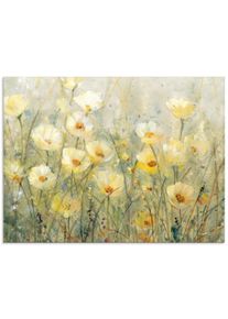 Artland Print op glas Zomer in volle bloei I glazen artprint geel