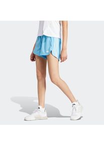 adidas Performance Short PACER WVN HIGH Geweven trainingsshorts met hoge taille (1-delig) dames korte broeken maat L blauw