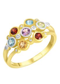 Firetti Ring Sieraad cadeau zilver 925 zilveren ring multi Amethist, blauwe topaas (behandeld), citrien, granaat, peridot, zirkoon (synthetisch) dames