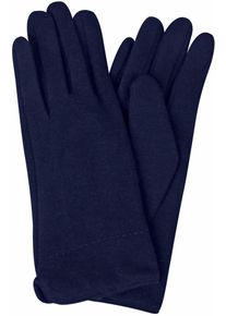 Capelli New York Gebreide handschoenen met elegant logo plaatje (1 paar) dames handschoenen blauw