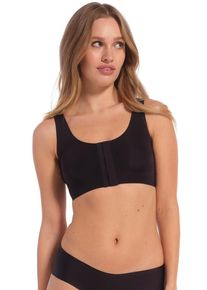 Magic Body Fashion Beugelloze-bh Posture Bra strakke, corrigerende houding bh met frontsluiting dames bh's zonder beugel maat L zwart