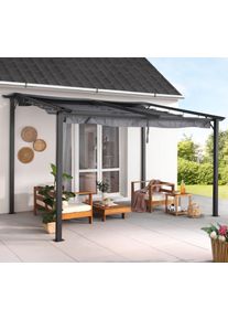 Konifera Aanbouwluifel Vivara Bxd: 400x300 cm tuinpriëlen grijs