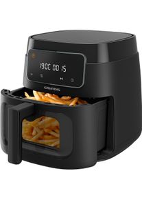 Grundig Airfryer XXL FRY 7320 GMS8070 7,6 liter inhoud, kijkvenster met binnenverlichting airfryers zwart