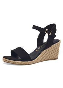 Tamaris Sleehaksandaaltjes zomerschoen, sandaal, sleehak, met verstelbare bandjes dames sandalen met sleehak maat 42 zwart