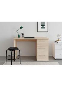 VOGL Möbelfabrik Bureau Tobi, optioneel met toetsenborduitrekking, met 3 lades, breedte 115 cm, made in germany bureaus beige
