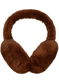 monari Oorwarmers Regular fit met imitatiebont dames mutsen bruin