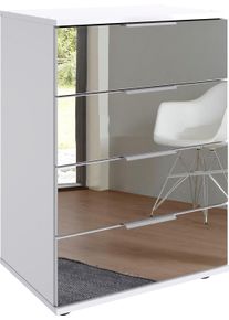 wimex Nachtkastje Saigon met 4 laden, fronten optioneel van glas of spiegels nachtkastjes wit