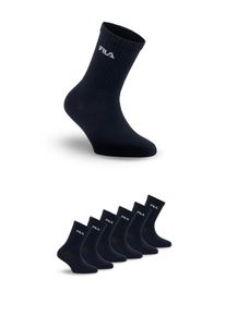 Fila Sokken brede ribboord, katoenmix, unisex (6 paar) jongens sokken maat 27-30 zwart