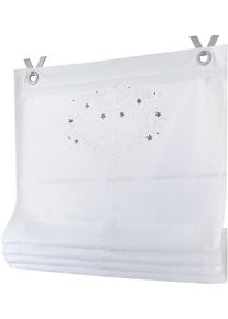 Kutti Romeins rolgordijn Svea ondoorzichtig, katoen, op te hangen met haken (1 stuk) vouwgordijnen & jaloezieën maat 2 wit