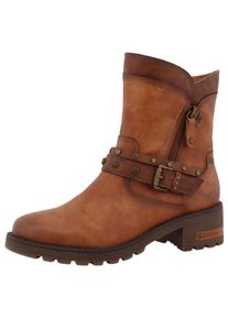 Mustang Shoes Winterlaarzen Haukea Biker boots met blokhak en TEX-membraan dames winterlaarsjes maat 38 bruin