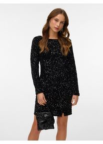Véro Moda Vero Moda Midi-jurk VMBELLA LS SHORT SQ DRESS JRS GA Partyjurk, feestelijk, met pailletten dames midi-jurken maat S zwart