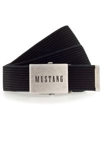 Mustang Stoffen riem Gewassen ribband, klem sluiting van mat Zilverkleur, 4 cm heren riemen maat 110 grijs