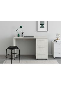 VOGL Möbelfabrik Bureau Tobi, optioneel met toetsenborduitrekking, met 3 lades, breedte 115 cm, made in germany bureaus grijs