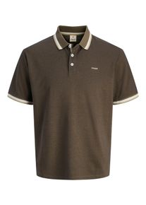 Jack & Jones Jack & Jones Poloshirt JPRBLUALVES SS POLO SN heren poloshirts maat L bruin