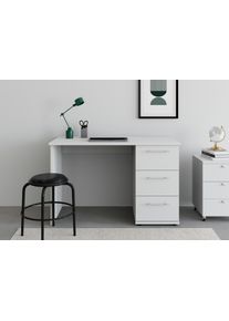 VOGL Möbelfabrik Bureau Tobi, optioneel met toetsenborduitrekking, met 3 lades, breedte 115 cm, made in germany bureaus wit