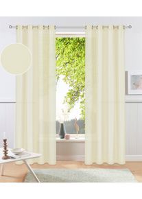 my home Gordijn Raja 2-pack, bestseller, effen, modern, onderhoudsvriendelijke microvezel (2 stuks) kant & klaar gordijnen maat 1 beige
