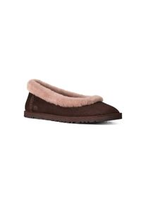 UGG Australia UGG Ballerina's Zora Ballet Flat Homeslippers, flats met logoversiering dames klassieke ballerina's maat 10 (41) bruin