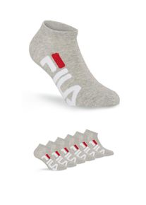 Fila Sokken UNISEX INVISIBLE SOCKS Groot merkteken aan de zijkant (set, 6 paar) jongens sokken maat 35-38 grijs
