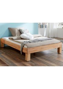 Relita Massief houten ledikant Julia gelamineerd beuken, met natuurlijke houtstructuur, zonder hoofdeinde bedden bruin