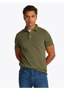 Tommy Hilfiger Poloshirt 1985 SLIM POLO met piquéstructuur en borduursel gemêleerd, casual, slim fit, katoenmix, polokraag heren poloshirts maat L