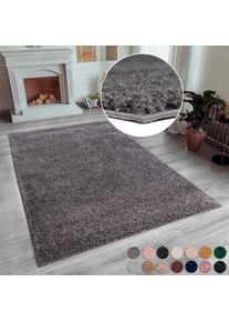 my home Hoogpolig vloerkleed Shaggy 30 Tapijt, uni kleuren, bijzonder zacht en knuffelig, klantenfavoriet moderne vloerkleden maat 7 blauw