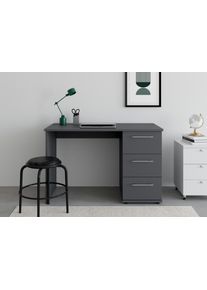 VOGL Möbelfabrik Bureau Tobi, optioneel met toetsenborduitrekking, met 3 lades, breedte 115 cm, made in germany bureaus grijs