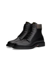Tommy Hilfiger Veterschoenen HILFIGER COMFORT LWT WRM MX BOOT herfstboots, veterenkellaars met logo-patch op de schoentong heren veterschoenen maat 40