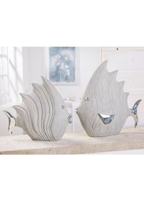 Casablanca by Gilde Dierfiguur Figuur vis (1 stuk) beelden & sculpturen grijs
