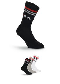 Fila Sokken brede ribboord, logo opschrift, katoenmix (3 paar) jongens sokken maat 39-42 multicolor