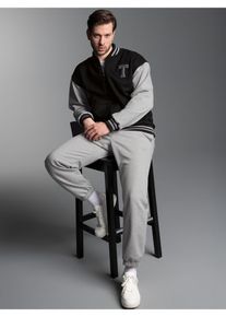 TRIGEMA Vrijetijdscombinatie TRIGEMA College pak in zachte Sweat-Kwaliteit (1-delig) heren huispakken maat L zwart