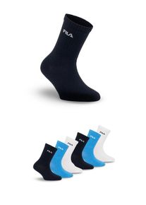 Fila Sokken brede ribboord, katoenmix, unisex (6 paar) jongens sokken maat 27-30 blauw