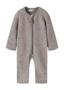 name it Jumpsuit NBFWMINO WOOL BRU LS SUIT NOOS meisjes jumpsuits maat 80 grijs