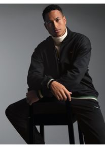 TRIGEMA Sweatvest TRIGEMA Collegejas met contrasterende elementen (1-delig) heren sweatvesten maat L zwart