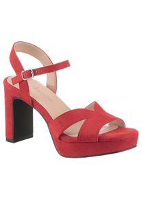 Aniston SHOES Highheel sandaaltjes , zomer schoen, avondsandaal, plateau - nieuwe collectie dames sandalen met hoge hak maat 36 rood