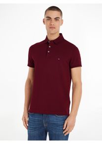 Tommy Hilfiger Poloshirt 1985 SLIM POLO met piquéstructuur en borduursel gemêleerd, casual, slim fit, katoenmix, polokraag heren poloshirts maat S