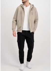 Alpha Industries Capuchonsweatvest Basic Zip Hoody SL heren sweatvesten maat S beige
